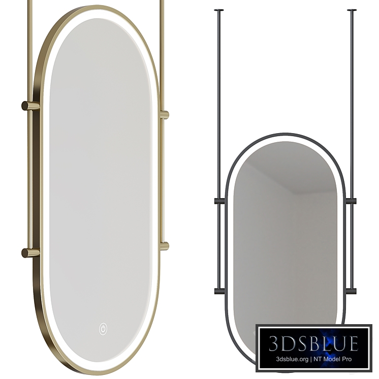 Mirror on a rod with backlight