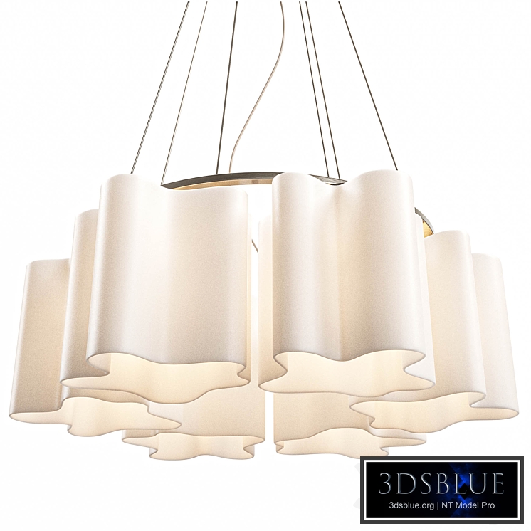 SL116 503 06 Hanging chandelier ST Luce Silver White E27 6 60W