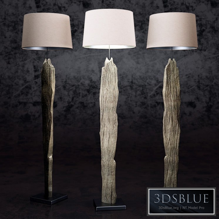 Arcadia Buffed Natural Driftwood Floor Lamp