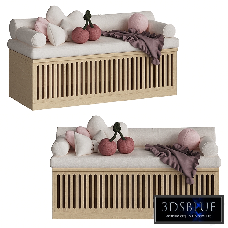 Seat by the window in the children's room