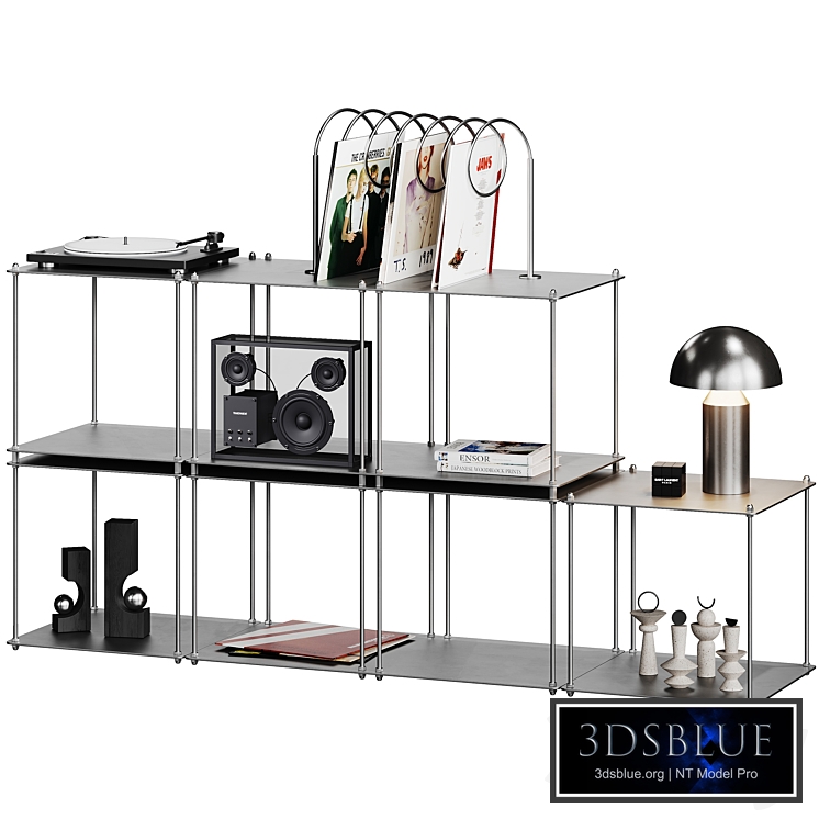 Modular Metal LP vinyl records storage rack
