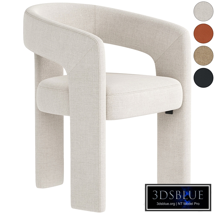 Modern Upholstered Barrel Dining Chair