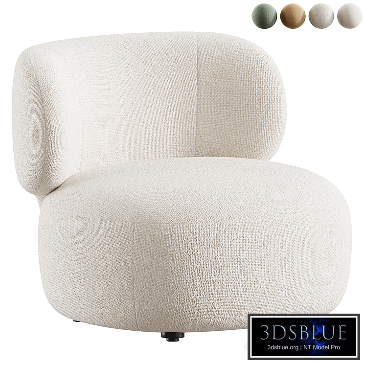 Brayden Stone Cream Woven Fabric Occasional Chair
