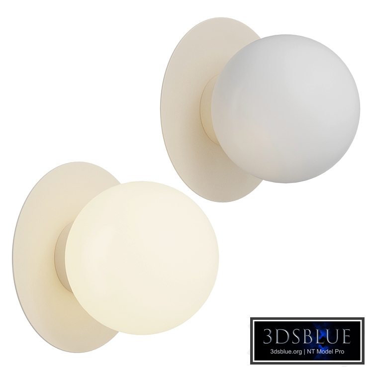 Round golden wall light