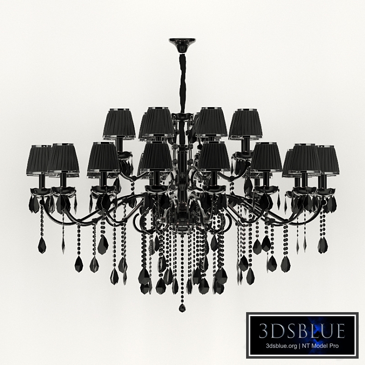 BACCARAT STYLE BLACK LARGE CHANDELIER / CHANDELIER