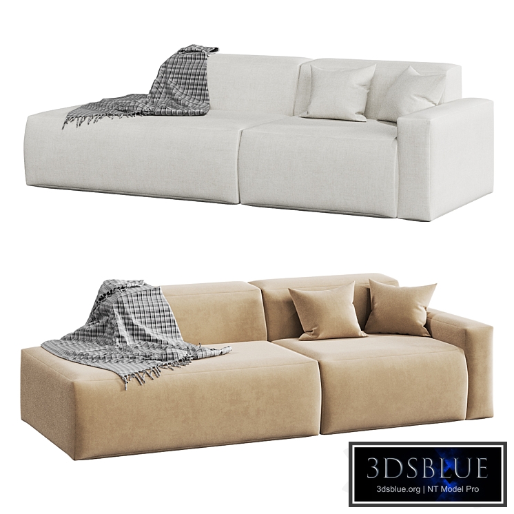 Brick 2-Seater Open End Left