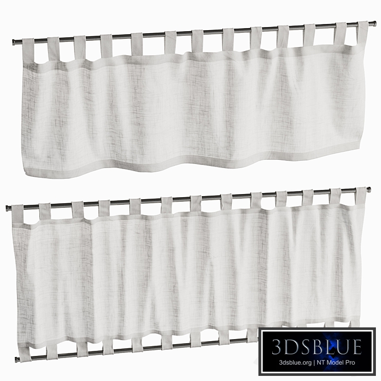 Set of curtains for cafe restaurant