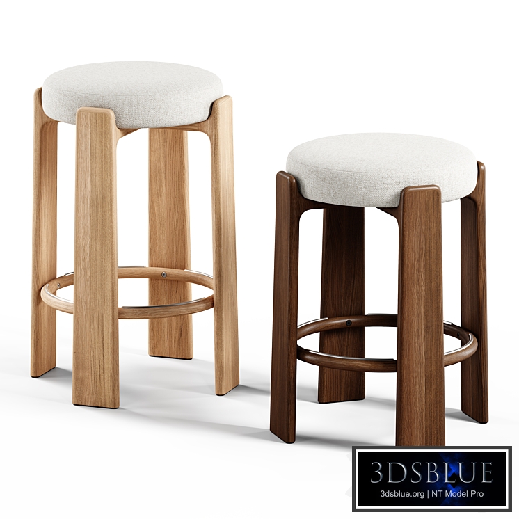 Kave Home - Granite stool without backrest