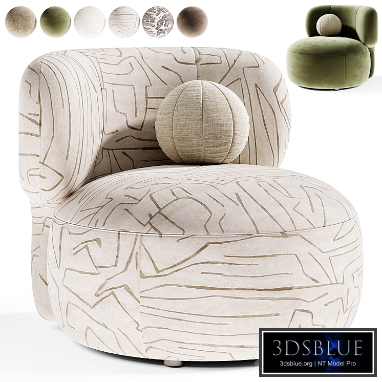 Brayden Stone Cream Woven Fabric Occasional Chair