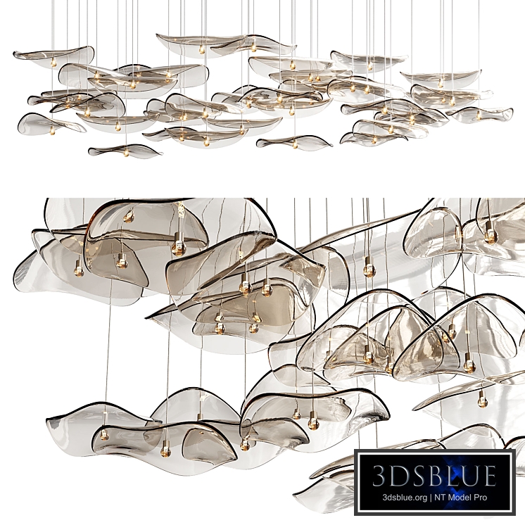 Wave Floating Leaf Chandelier