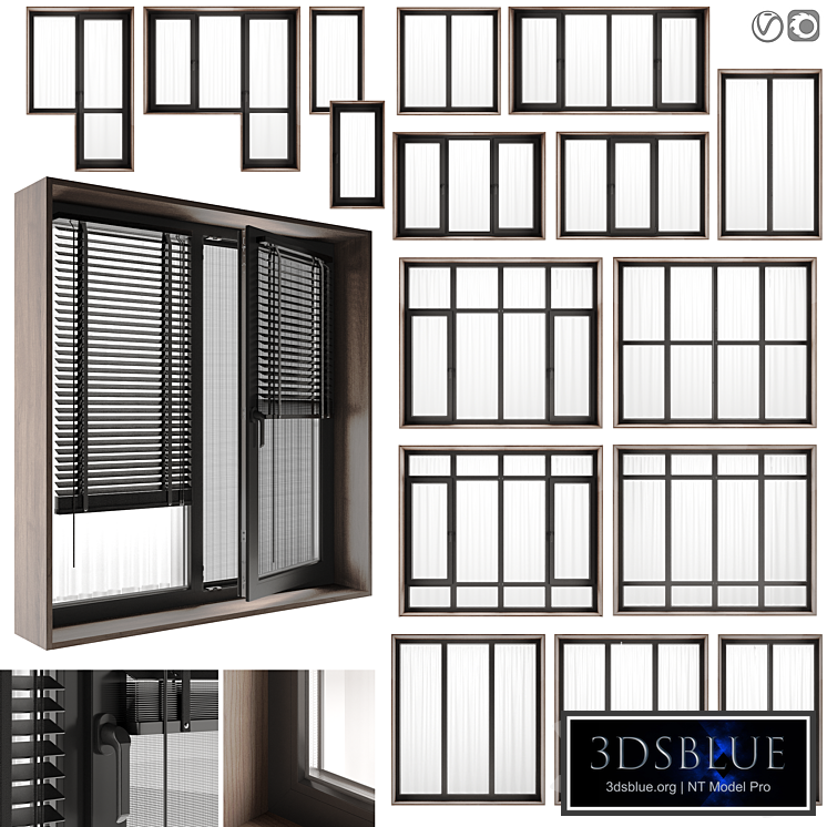 A set of plastic and panoramic windows.