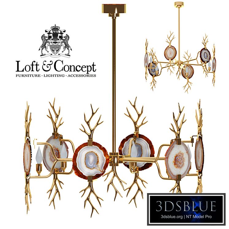 Chandelier Branch Agate Chandelier Brass emporium home
