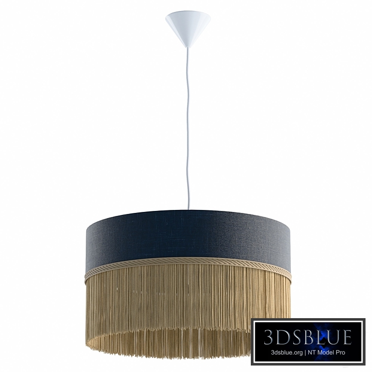 Velvet Lampshade With Fringe For Ceiling Lamp