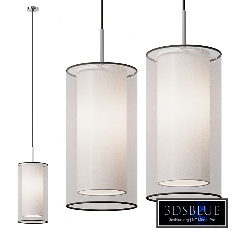 SABA Matt nickel pendant lamp 1L