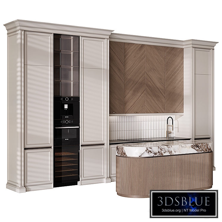 Kitchen in neoclassical style 90