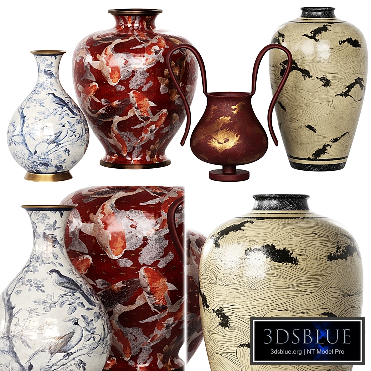 Asian Style Ceramic Vases
