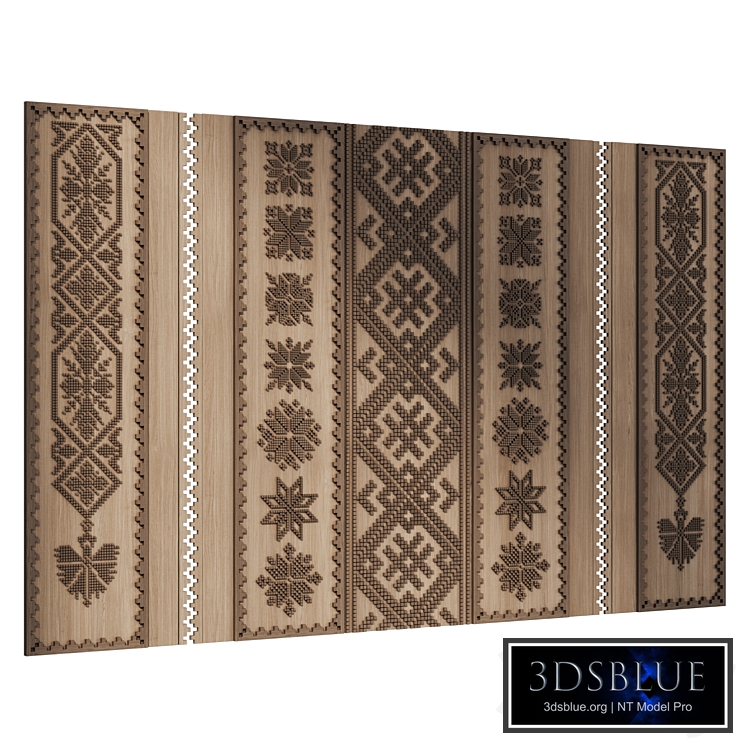 Wall panels headboard Russian ornament 029