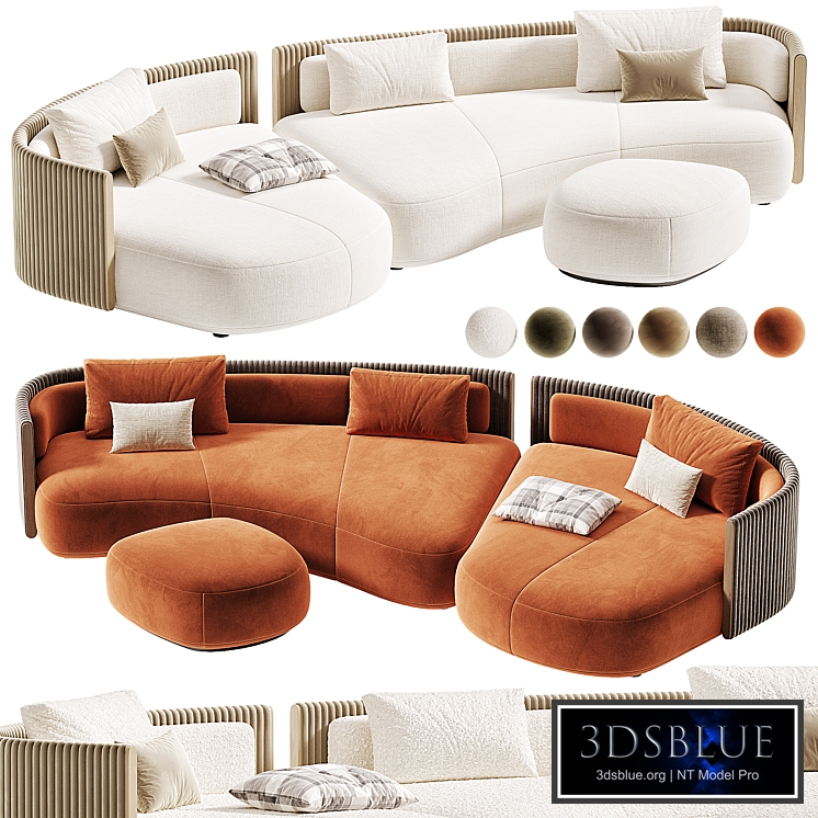 Minotti Bezier Cord Outdoor Sofa