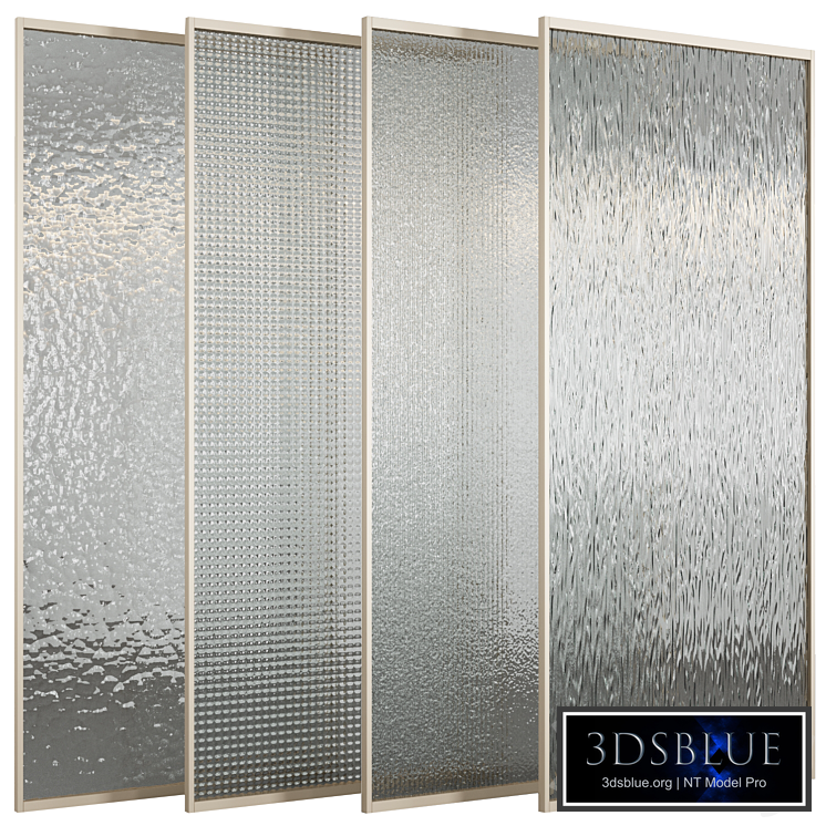 Set of decorative partitions with relief glass 6