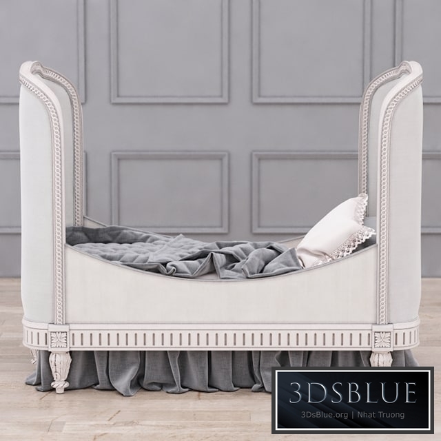 RH Belle Upholstered Toddler Bed (Antique Grey Mist)