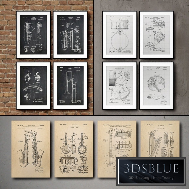 The picture in the frame. 115. Collection of Musical Instruments