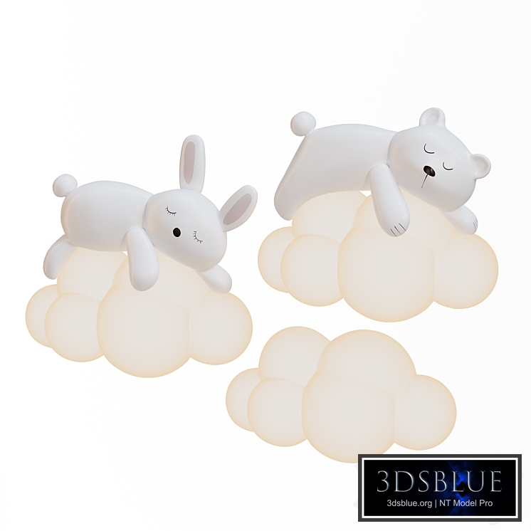 Lamps with clouds and animals | Wall lamps with clouds and animals
