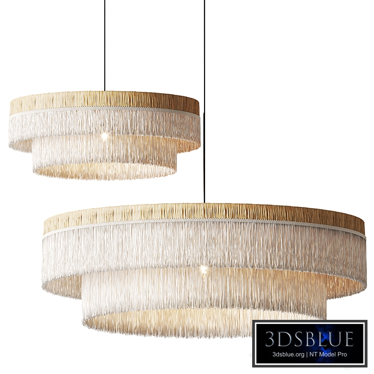 Kavi Fringed Raffia Lamp