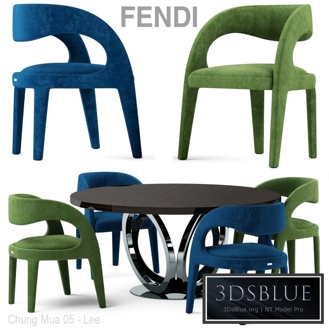 Table and chairs fendi casa Berenice Chair