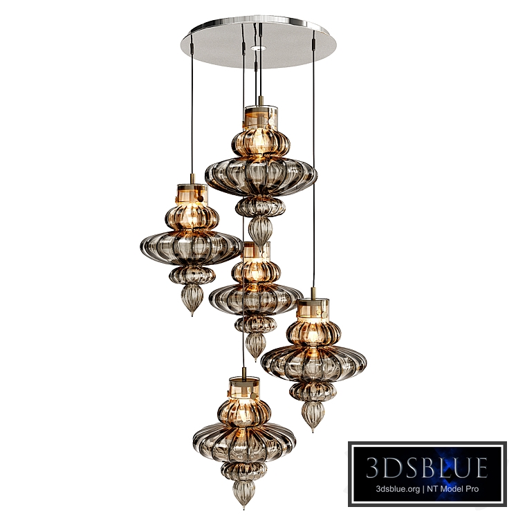 HEATHFIELD & CO BASILICA 5 LIGHT PENDANT