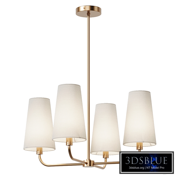 Louvre Home Ancel chandelier with white lampshades