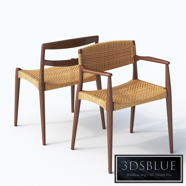 Chair and armchair Ejner Larsen &amp; Aksel Bender Madsen