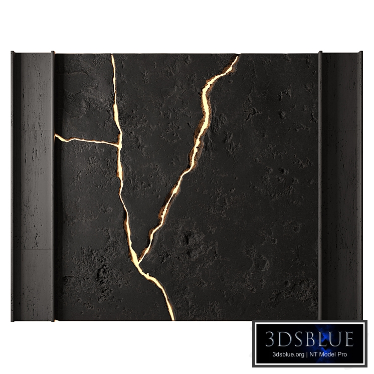 Black Magma Rock - Wall Panel 18