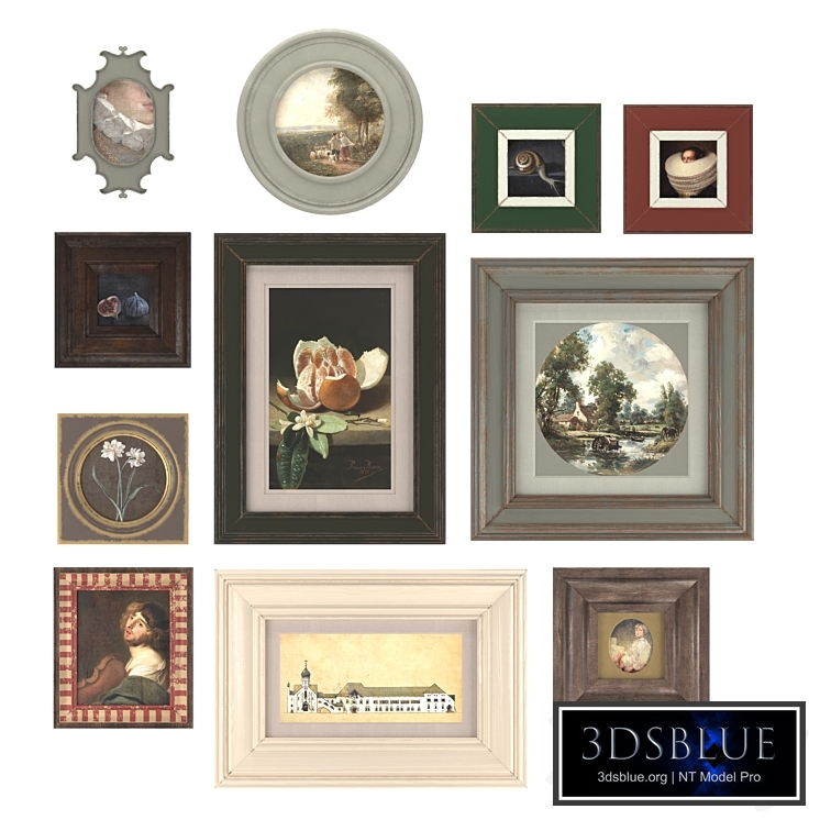 A set of vintage paintings
