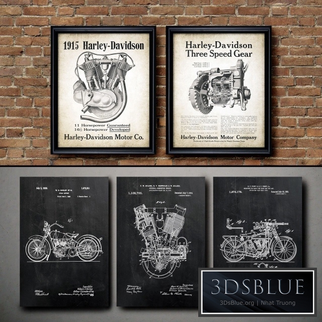The picture in the frame. 117. Motorcycle Collection