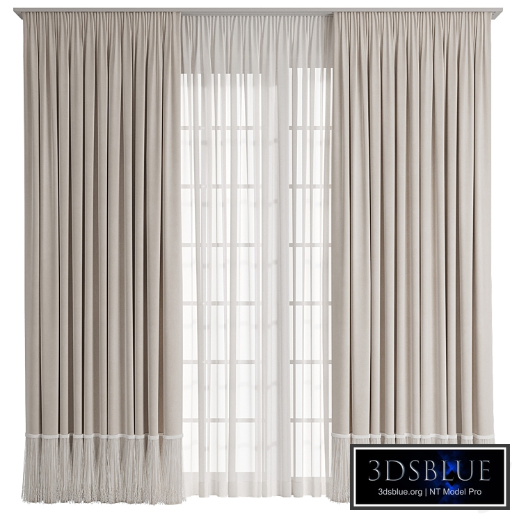 Curtains 135/ Curtains with thread fringe