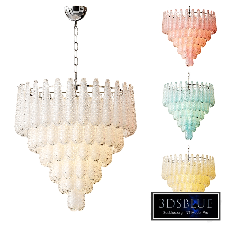 Murano Chandelier 75 Clear Drop Glasses