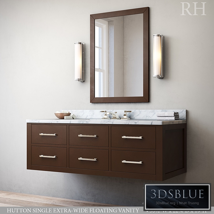 HUTTON SINGLE EXTRA-WIDE FLOATING VANITY