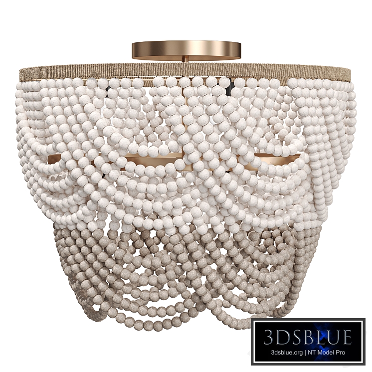 Regina Andrew Ombre Wood Bead Flush Mount