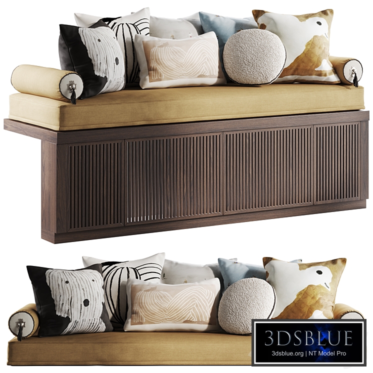 Medicci Window Sill Seat with Grille and Cushions