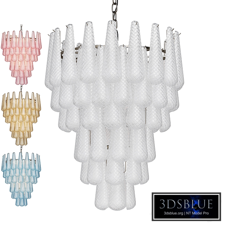 Murano Chandelier | 75 Clear Drop Glasses