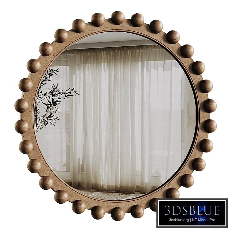 Emilia Bobbin Wall Mirror Dark Ash