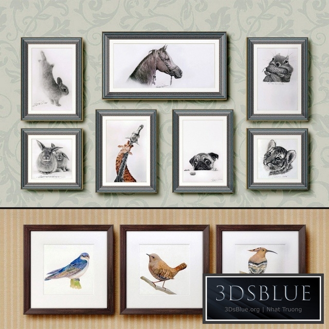 The picture in the frame. 120 Animals Collection