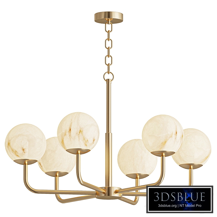 Alabaster Maytoni Erich Brass Chandelier