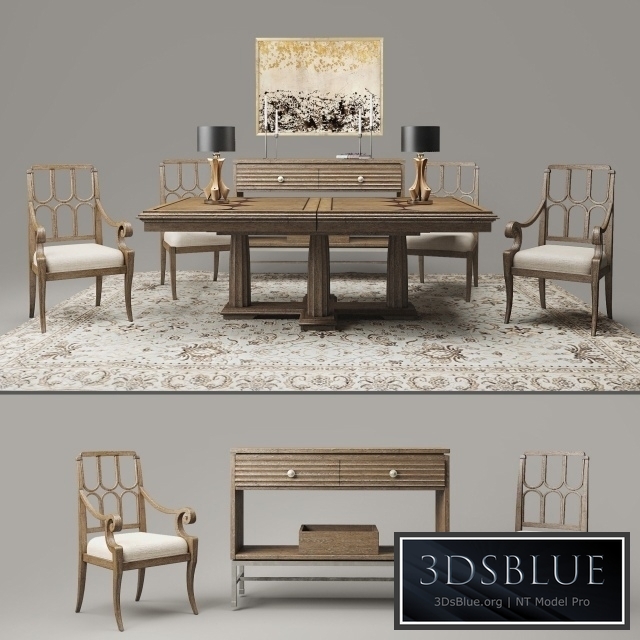 Dining table and chairs the firm Stanley Furniture