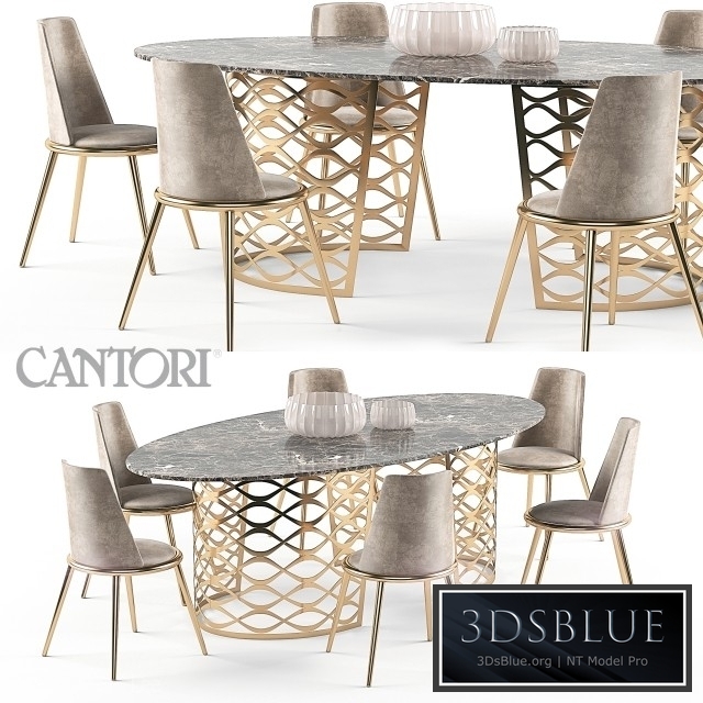 Isidoro table Aurora chair set