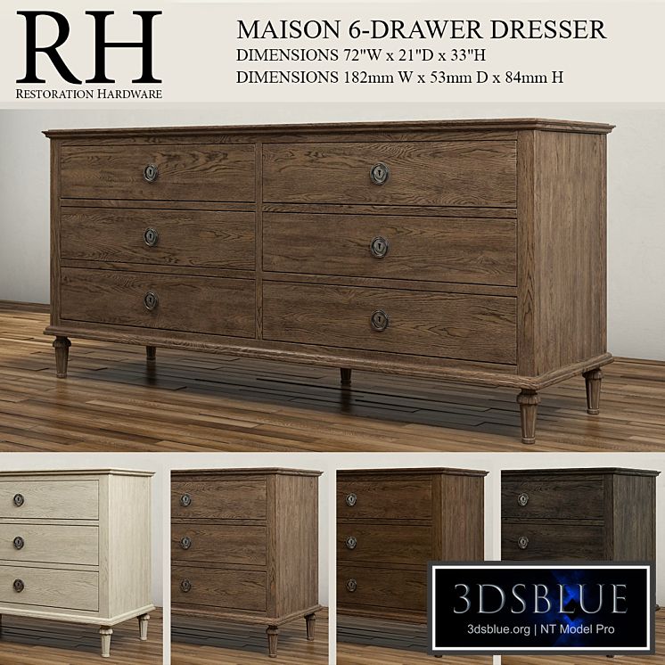 MAISON 6-DRAWER DRESSER