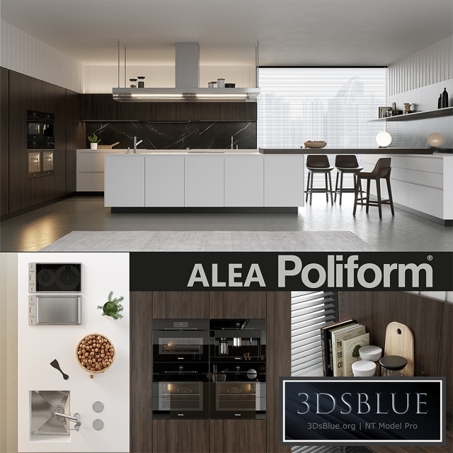 Kitchen Poliform Varenna Alea 4 (vray GGX, corona PBR)