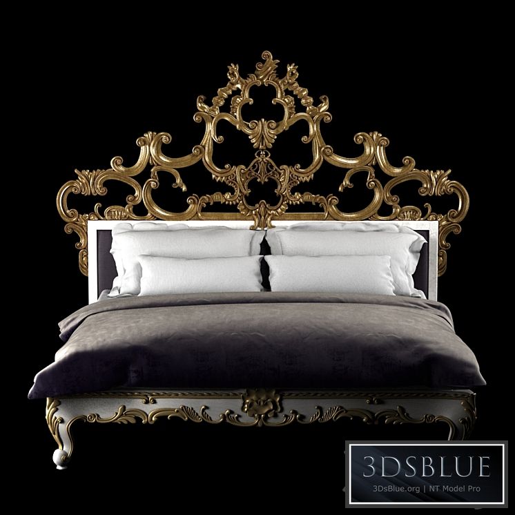 Venetian king gold decorated bed