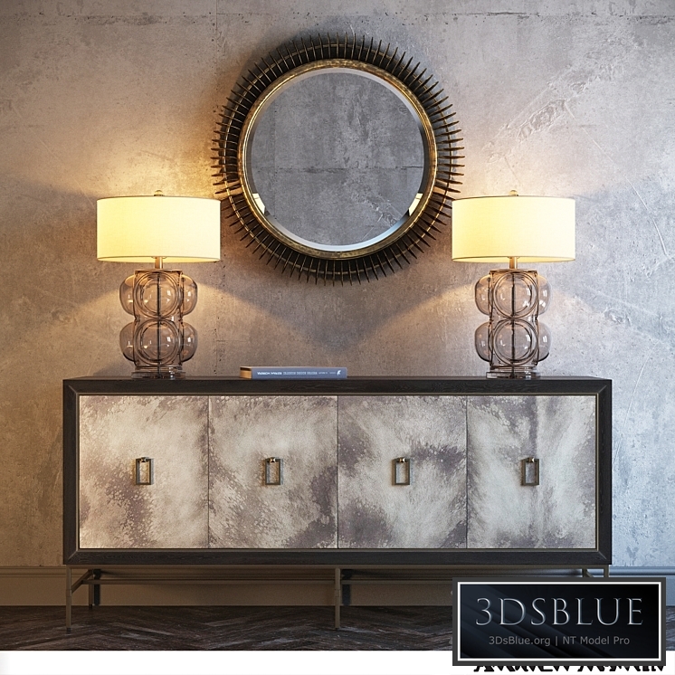 Edward Table Lamp, Rebecca Mirror, Edith Cabinet