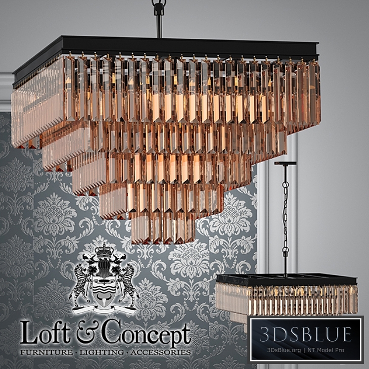 Chandelier RH 1920s Odeon Clear Glass Fringe Chandelier - 5 square